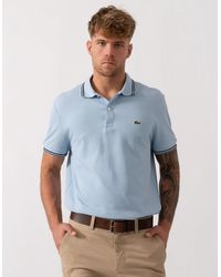 Lacoste - Contrast Collar Pique Regular Fit Polo Shirt - Lyst
