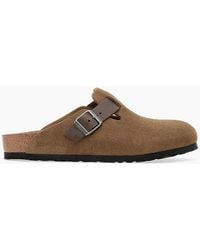 Birkenstock Boston - Suede Sandals - Lyst