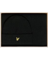Lyle & Scott - Lambswool Blend Scarf And Beanie Set - Lyst
