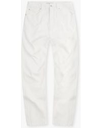 Vingt Quatre Denim - Vingt Quatre Taper Fit Chalk Garment Dye Jeans - Lyst