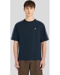 Lyle & Scott - Stripe Taped Cotton T-Shirt - Lyst