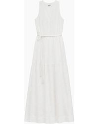 Ro&zo - Petite Ivory Cheesecloth Rope Belt Dress - Lyst