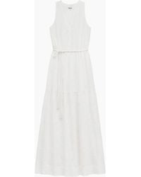 Ro&zo - Petite Ivory Cheesecloth Rope Belt Dress - Lyst