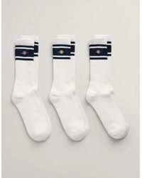 GANT - Shield Logo Sport Socks 3-Pack - Lyst