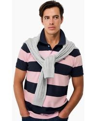 Crew - Heritage Stripe Short Sleeve Polo Shirt - Lyst