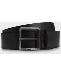 BOSS - Boss Jeeko Leather Belt With Logo Buckle Nos - Lyst