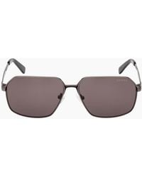 Guess - Smoke Lens Matte Gunmetal Framed Sunglasses - Lyst