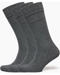 GANT - 3-Pack Soft Cotton Socks, Charcoal Melange - Lyst