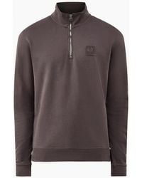 Belstaff - Curator Quarter Zip Sweatshirt Army - Lyst