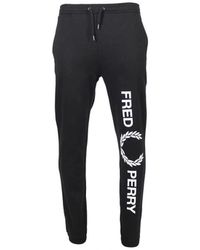 Lyle & Scott - Fred Perry Large Branded Leg Sweatpants - Lyst