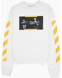 Off-White c/o Virgil Abloh - Off Carav Painting Slim Crewneck Sweatshirt Multi - Lyst