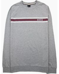 BOSS - Authentic Logo Crewneck Sweatshirt 033 - Lyst