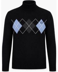 Sergio Tacchini - Moretti Knitted Roll Neck Jumper/Charcoal Marl/Country - Lyst
