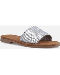 Hush Puppies - Hetty Slide Leather Wide Sandals - Lyst