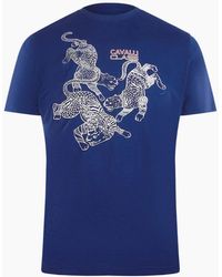 Roberto Cavalli - Cavalli Class Paisley Leopards Logo T-Shirt - Lyst