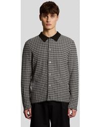 Lyle & Scott - Basketweave Knitted Collared Cardigan - Lyst