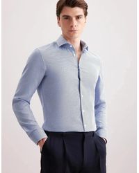 Seidensticker - Slim Fit No Iron Spread Kent Pepita Business Shirt Mid - Lyst