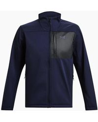 Under Armour - Solid Patterned Training Jacket With Woven Cuff And Printed Logo - Lyst