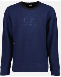 C.P. Company - Wool Polar Fleece Logo Sweat - Lyst