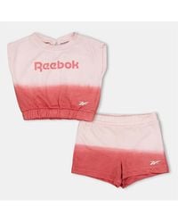 Reebok - Ombre Lettering Crew Neck Sleeveless T-Shirt And Set - Lyst