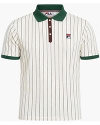 Fila - Bb1 Classic Striped Polo Shirt Gardenia/Pine Needle/Fudge - Lyst