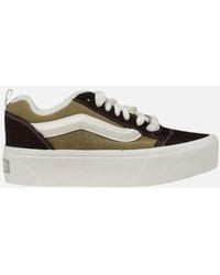 Vans - Leather Lace-Up Rubber Sole Sneakers - Lyst