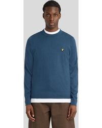 Lyle & Scott - Cotton Merino Crew Neck Jumper - Lyst