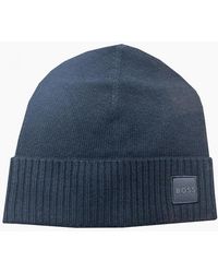 BOSS - Knitted Akaio Hat - Lyst