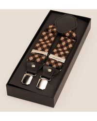 Oswin Hyde - Chequered Clip On Braces - Lyst