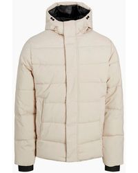 Jack & Jones - Solid Patterned Hooded Ribbed Cuff Puffer Jacket - Lyst