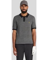Lyle & Scott - Cashmere Blend Cross Hatch Polo Shirt - Lyst