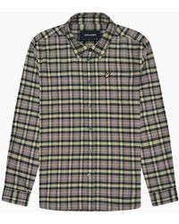Lyle & Scott - Lyle & Scott Check Flannel Argyle Long Sleeve Shirt - Lyst