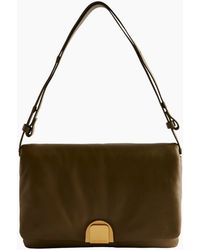 Ted Baker - Samilli Lock Detail Soft Quilted Khaki Bag - Lyst