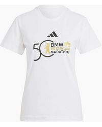 adidas - Logo Crew Neck Ribbed Collar Short Sleeve T-Shirt - Lyst
