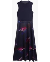 Ted Baker - Marlyee Jersey High Neck Top Printed Dress - Lyst