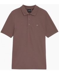 Lyle & Scott - Lyle & Scott Superfine Polo Shirt Tonal Plum Truffle - Lyst