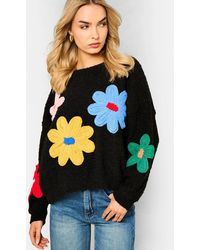 Gini London - 3D Flower Crochet Knitted Jumper - Lyst