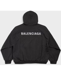 Balenciaga - Logo Back Medium Fit Hoodie - Lyst