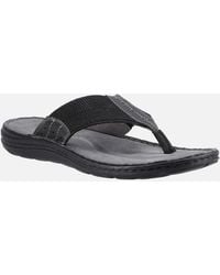 Hush Puppies - Alan Toepost Leather Flip Flops - Lyst