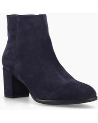 Hush Puppies - Claridy Suede Leather Heeled Ankle Boots - Lyst