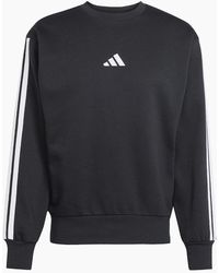 adidas - Essentials 3 Stripes Fleece Sweatshirt - Lyst