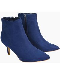 XY London - Ladies Anastsia Side Zip Mid Kitten Heel Ankle Boots - Lyst