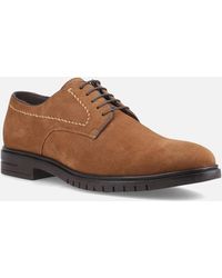 Hush Puppies - Sterling Suede Leather Tan Standard Lace-Up Shoes - Lyst