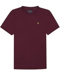 Lyle & Scott - Lyle & Scott Plain Burgundy T-Shirt - Lyst