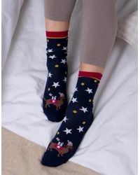 Totes - Isotoner Novelty-Ankle-F Novelty Socks Dog - Lyst