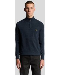 Lyle & Scott - Lambswool Blend 1/4 Zip Jumper - Lyst