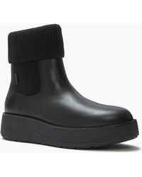 Fitflop - Gen-Ff Roam Knit Leather Boots - Lyst