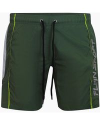 Philipp Plein - Plein Sport Vertical Logo Long Boardshort Swim Shorts - Lyst