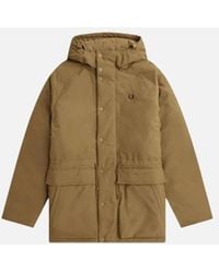 Fred Perry - Padded Zip Through Shaded Stone Jacket - Lyst