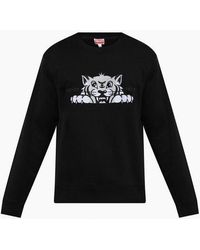 KENZO - Happy Tiger Embroidered Slim Sweatshirt - Lyst